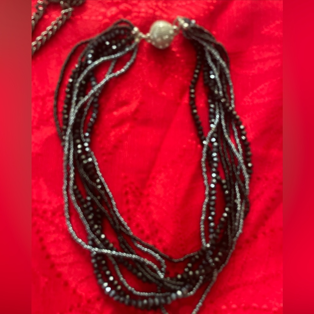 Park Lane Glam & Go Necklace Multi-strand Silver Hematite Tone.
